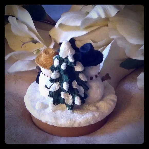 Ceramic Snowman Family Candle Topper - Picture 3 of 8